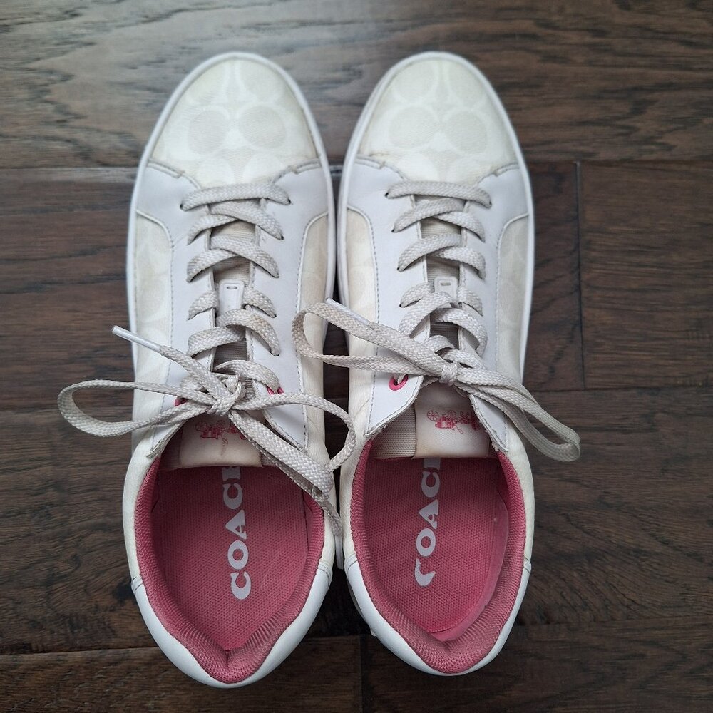 Coach White Running Shoes